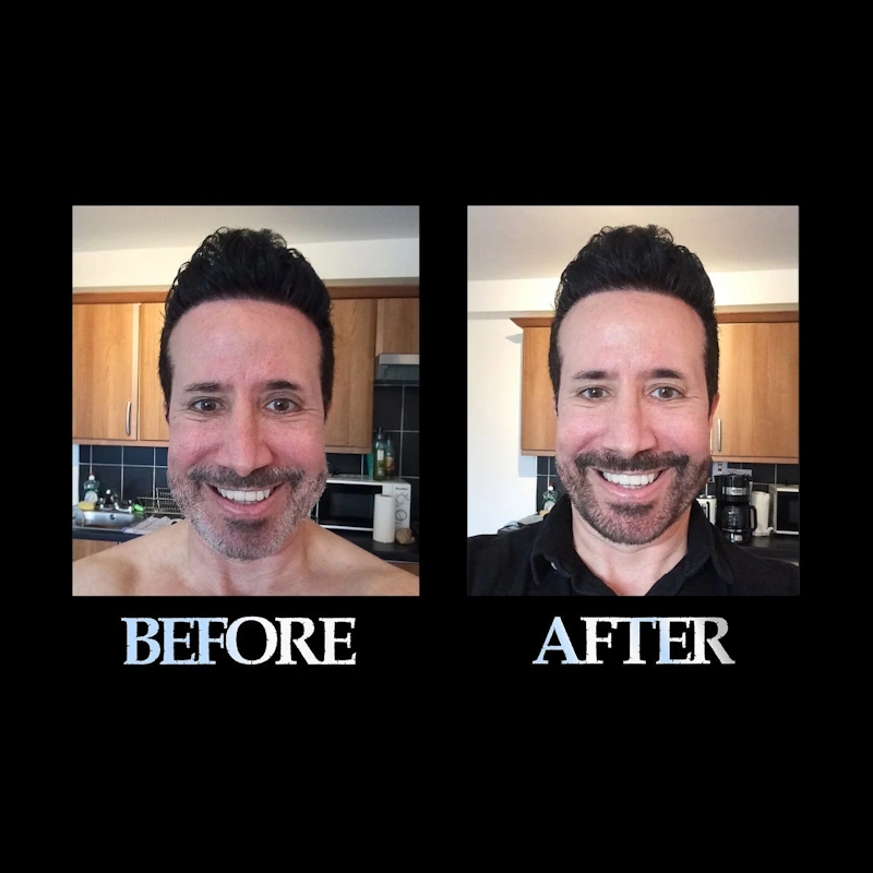 Blackbeard for men black before and after 4