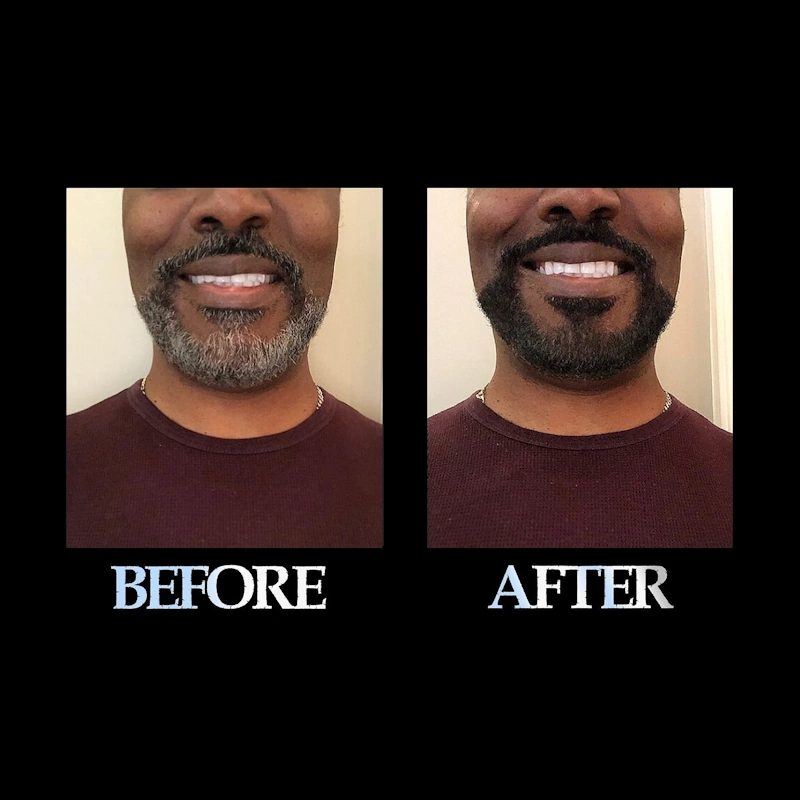 Blackbeard for men brownblack before and after 6