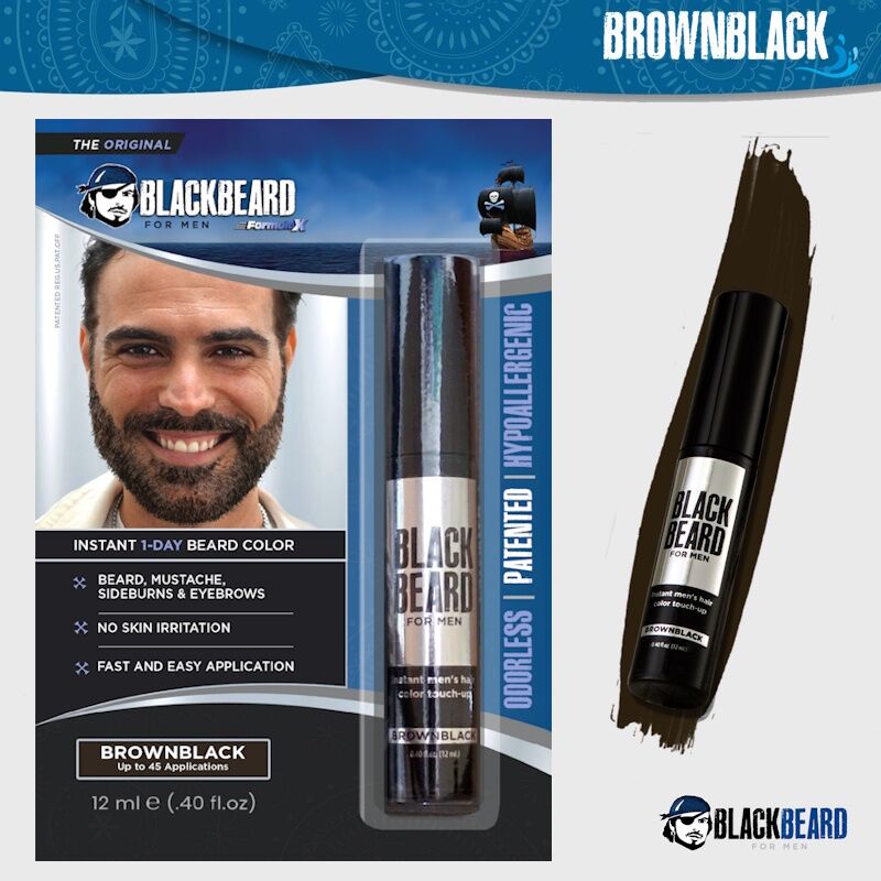 Blackbeard For Men Brownblack brush-on beard color